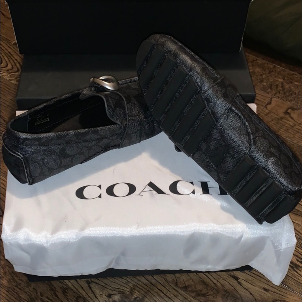 Coach charcoal men’s loafers shoe